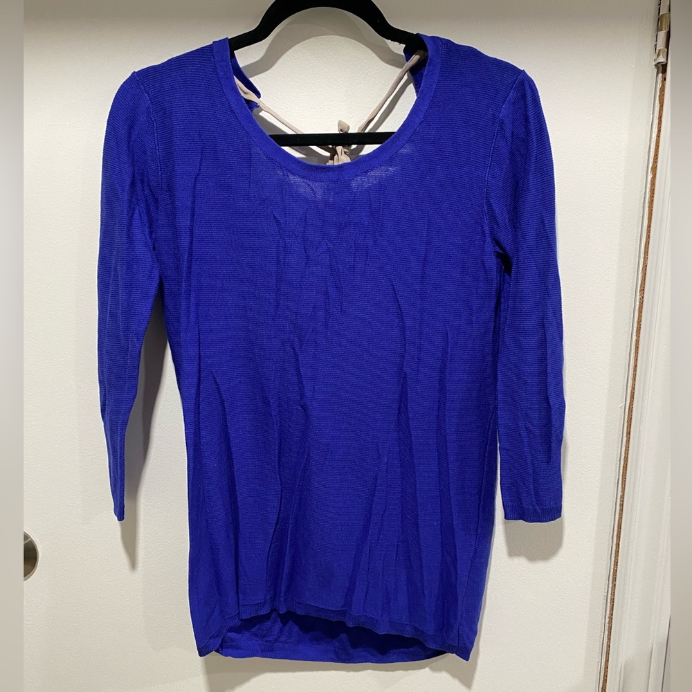 Babaton Royal Blue 3/4 sleeve knit Top